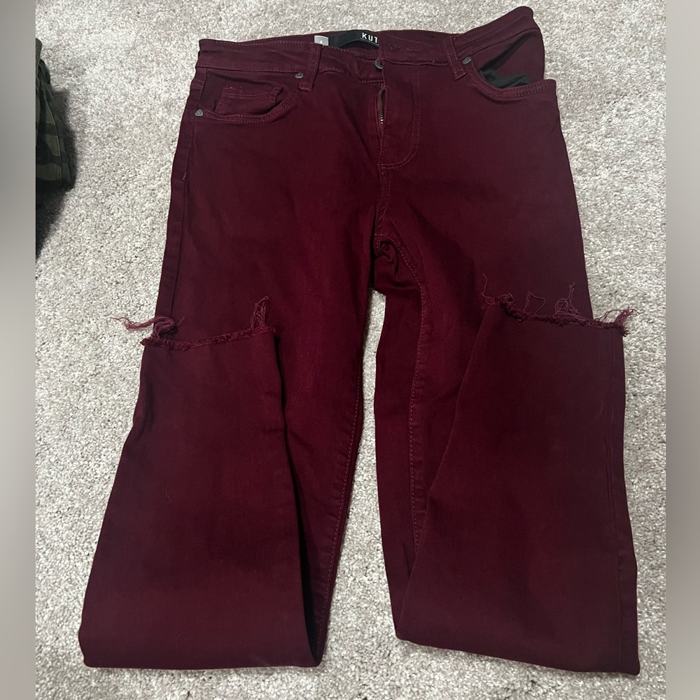Maroon jeans